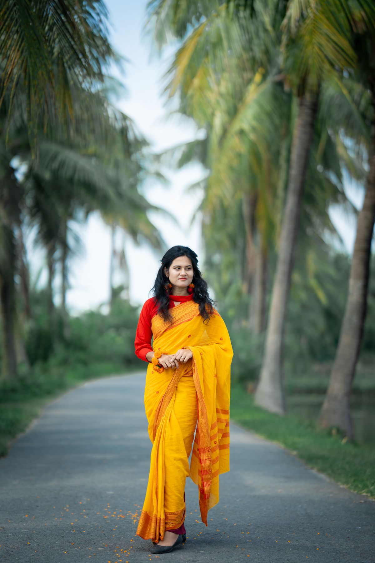 Haldi Yellow Mangalagiri Cotton Saree