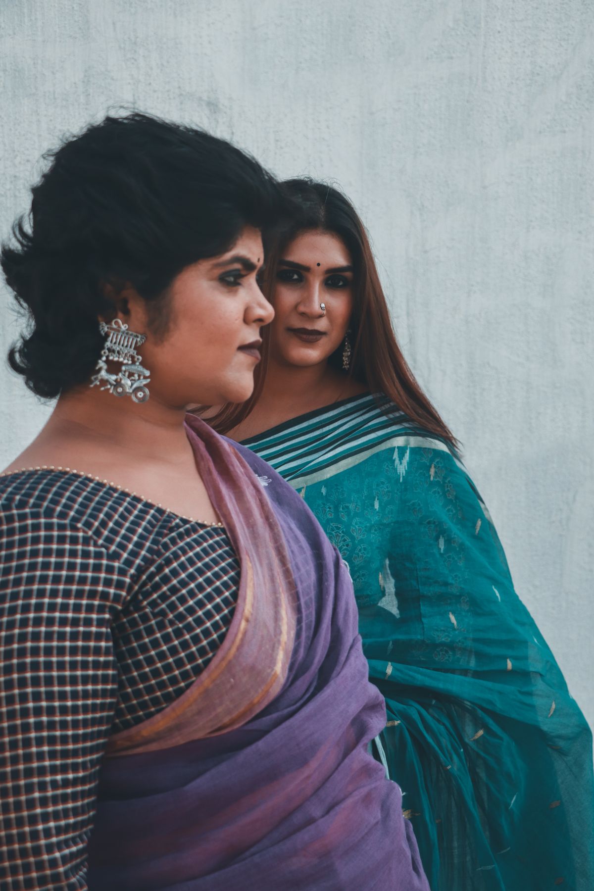 Lavender Pochampally Cotton Saree