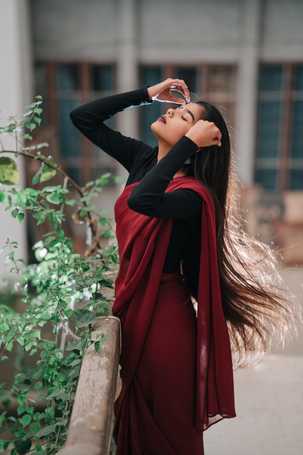 Maroon Silk Cotton Saree